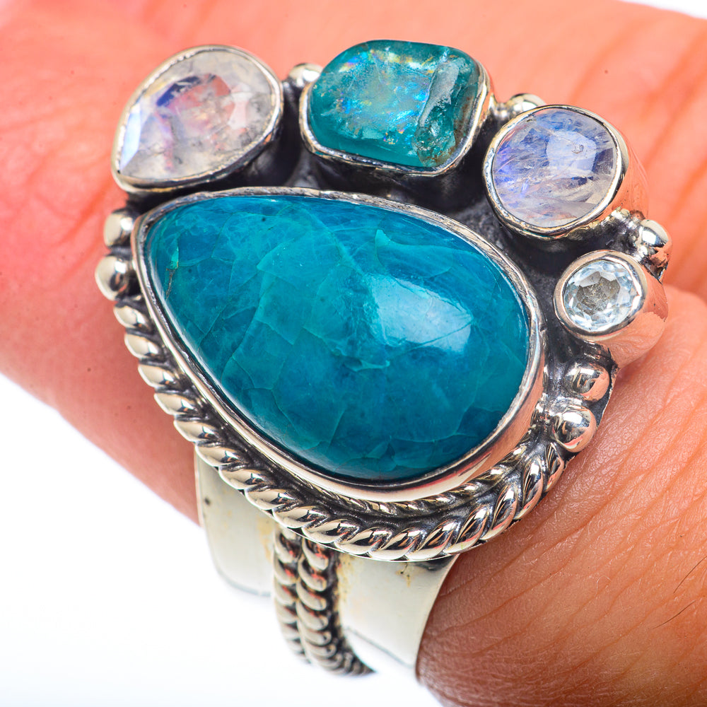 Chrysocolla Rings handcrafted by Ana Silver Co - RING73421