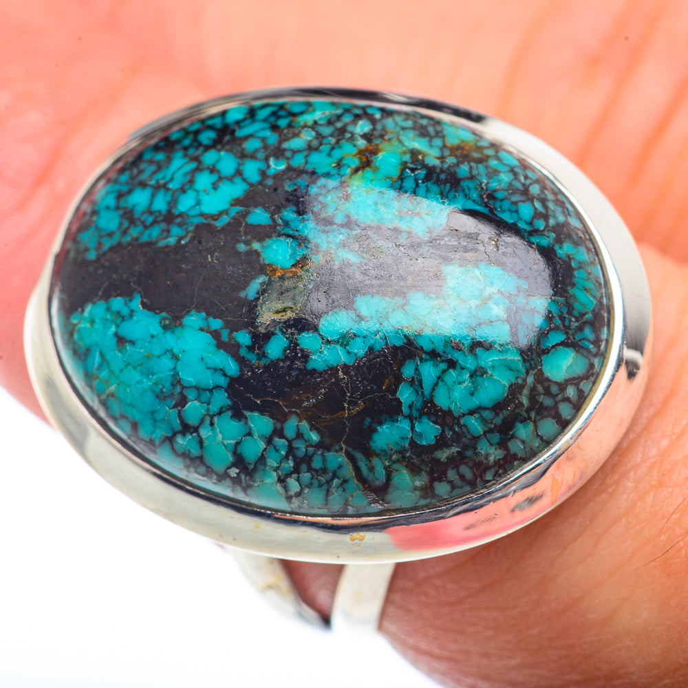 Tibetan Turquoise Rings handcrafted by Ana Silver Co - RING73422