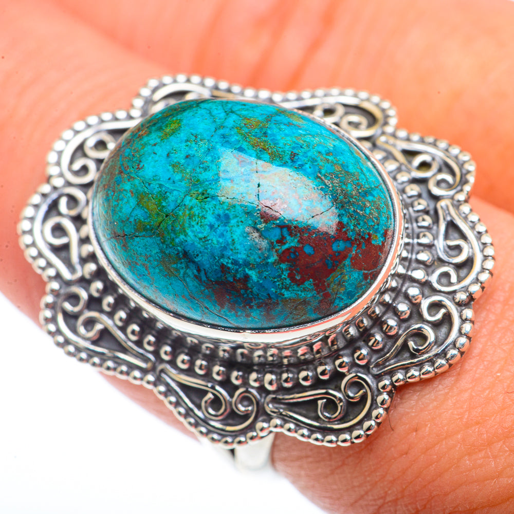 Chrysocolla Rings handcrafted by Ana Silver Co - RING73424