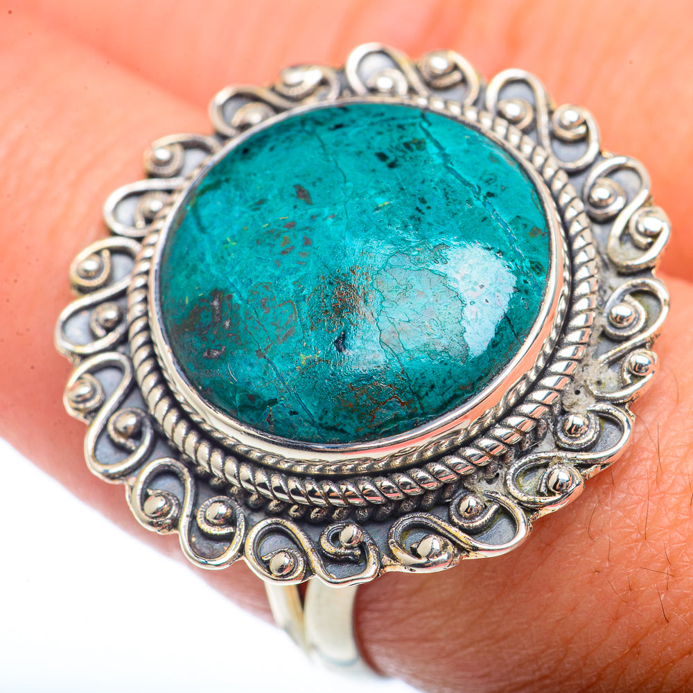 Chrysocolla Rings handcrafted by Ana Silver Co - RING73426