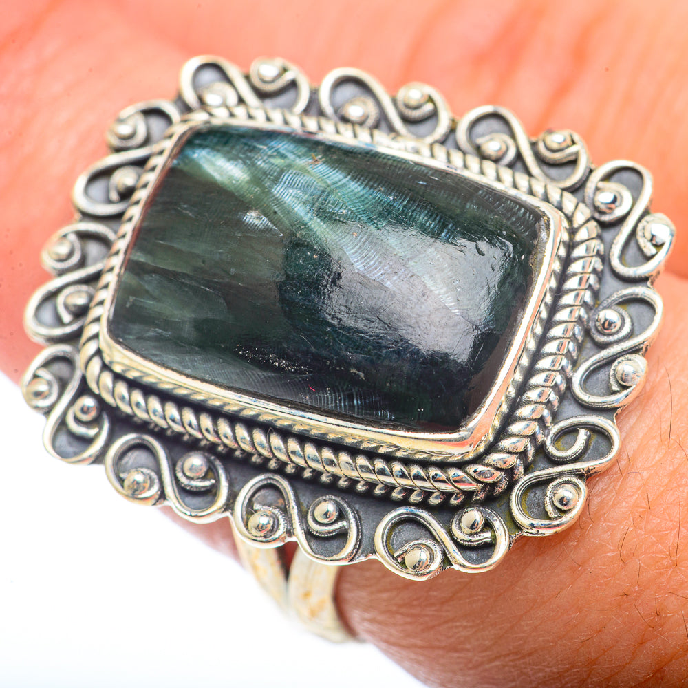 Seraphinite Rings handcrafted by Ana Silver Co - RING73427