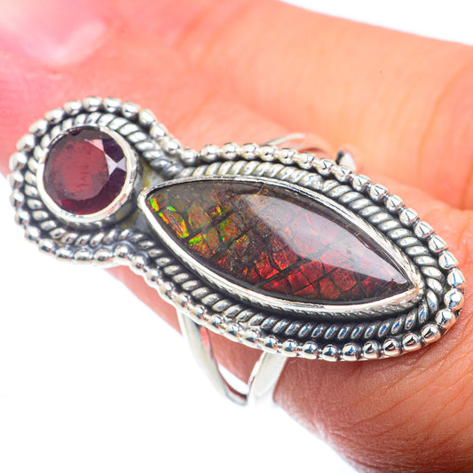 Ammolite Rings handcrafted by Ana Silver Co - RING73435