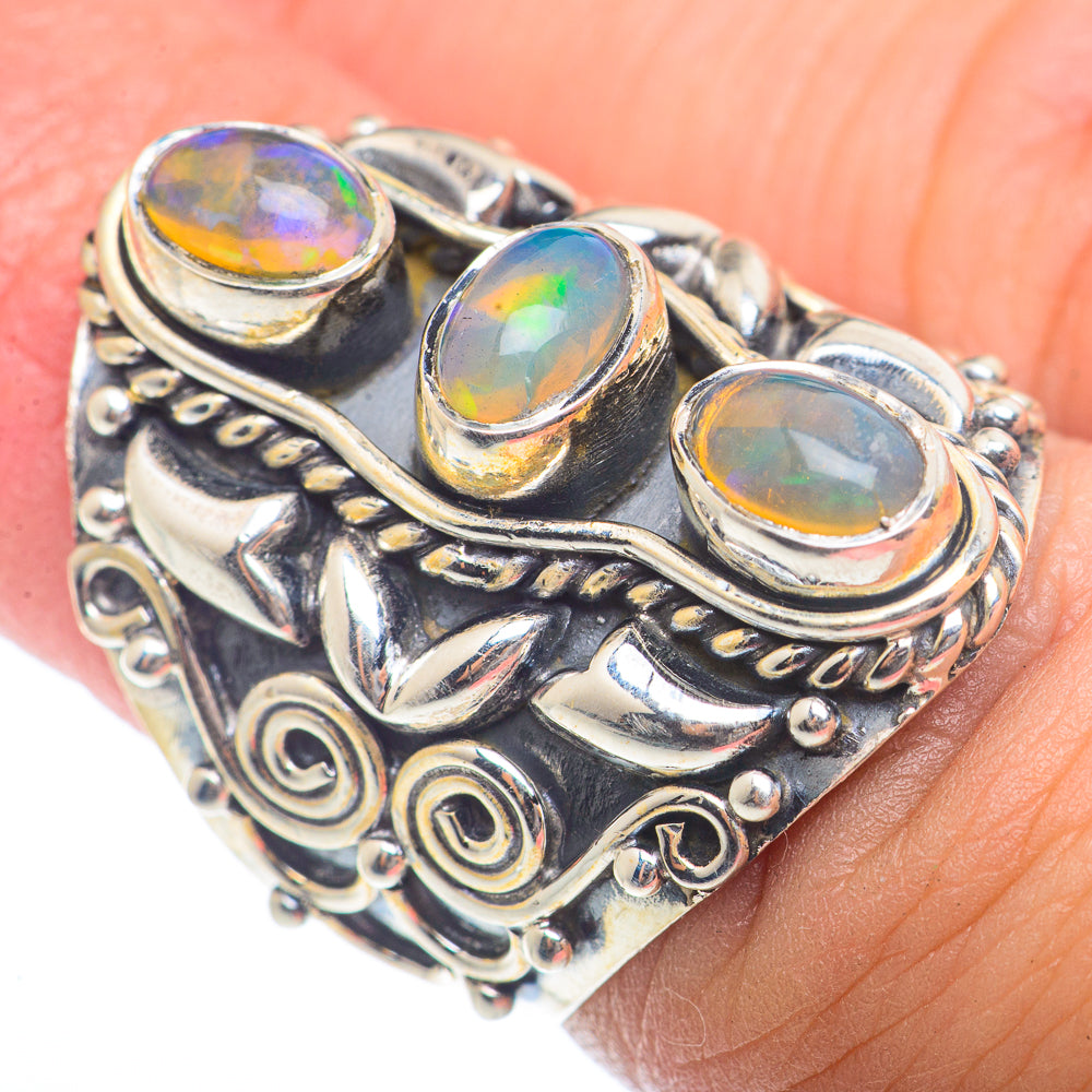Ethiopian Opal Rings handcrafted by Ana Silver Co - RING73446