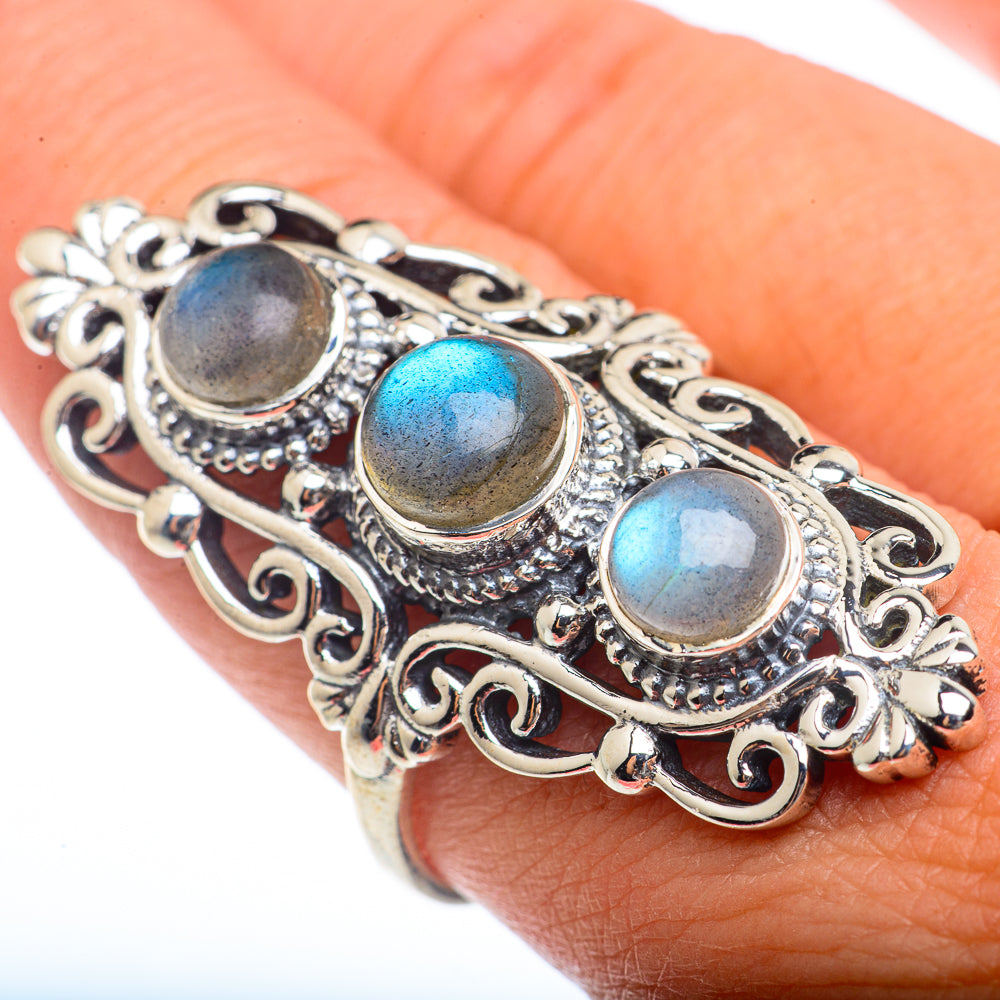 Labradorite Rings handcrafted by Ana Silver Co - RING73450