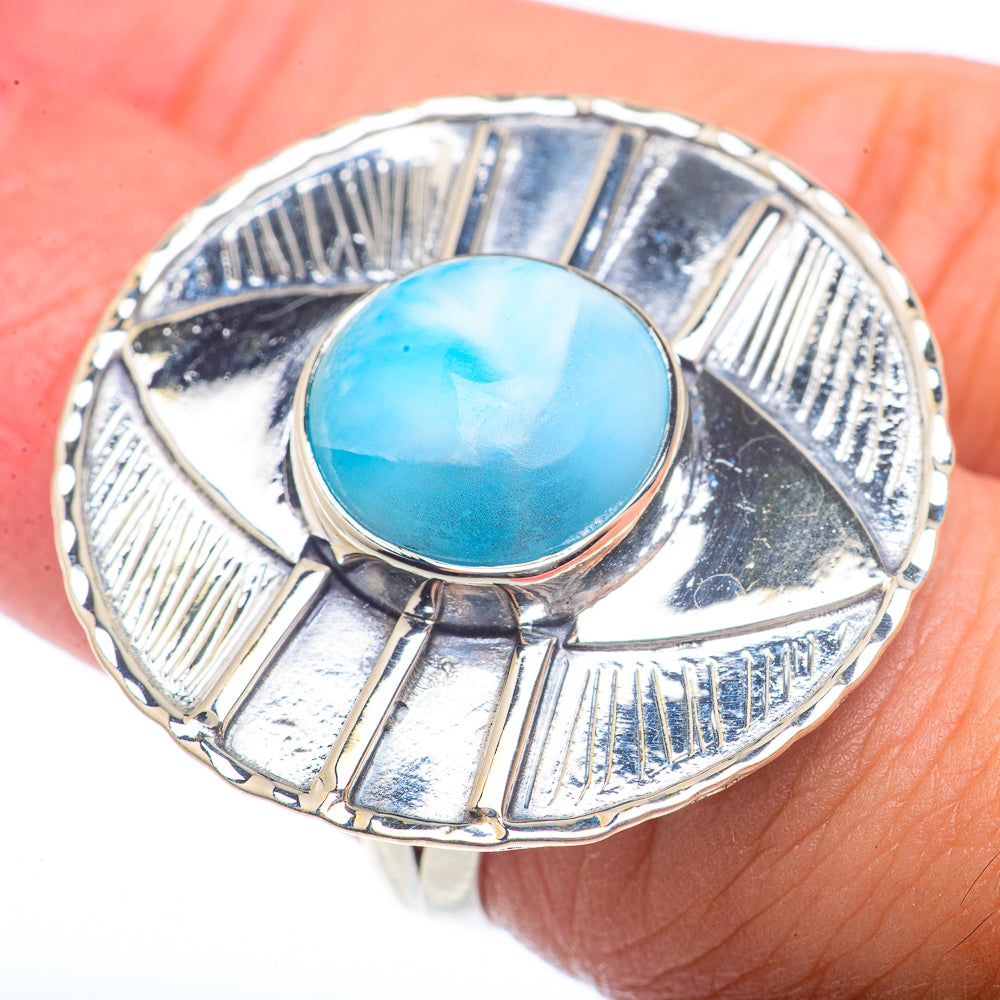 Larimar Rings handcrafted by Ana Silver Co - RING73453