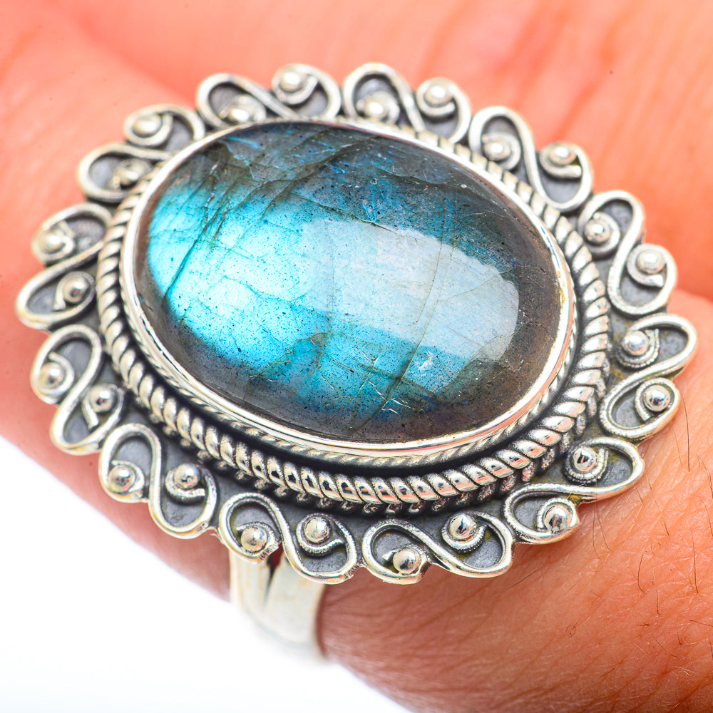 Labradorite Rings handcrafted by Ana Silver Co - RING73454
