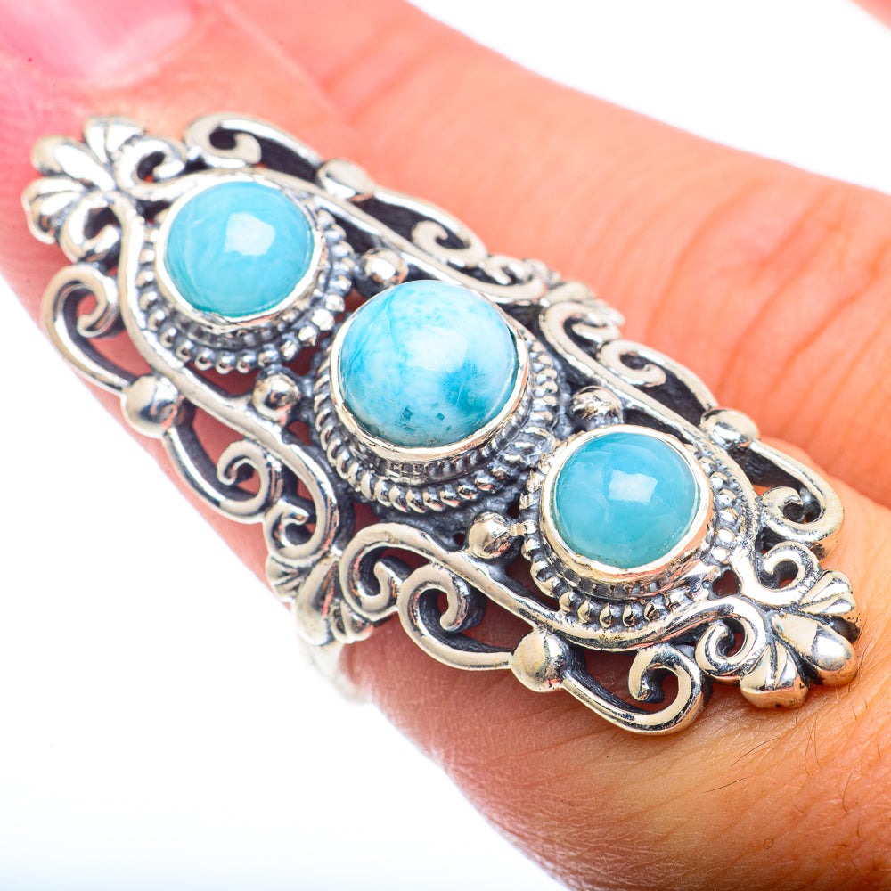 Larimar Rings handcrafted by Ana Silver Co - RING73455