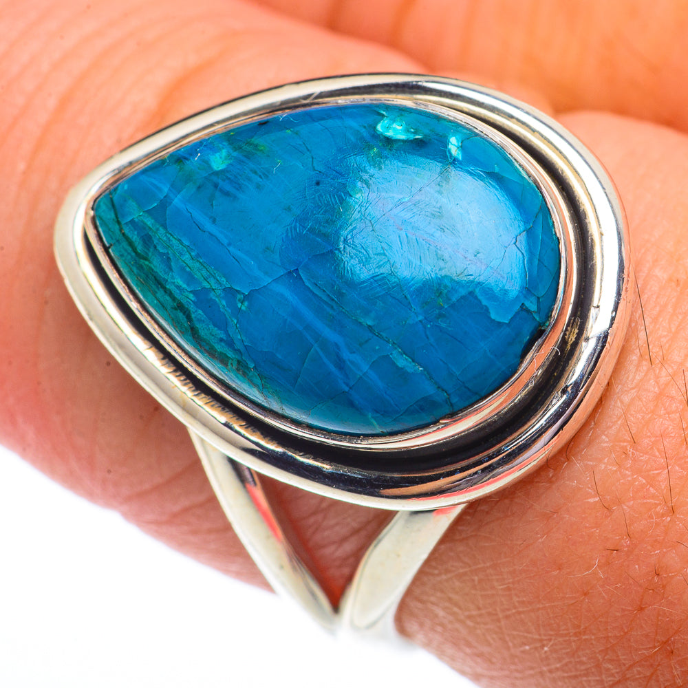 Chrysocolla Rings handcrafted by Ana Silver Co - RING73481
