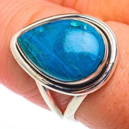 Chrysocolla Rings handcrafted by Ana Silver Co - RING73481