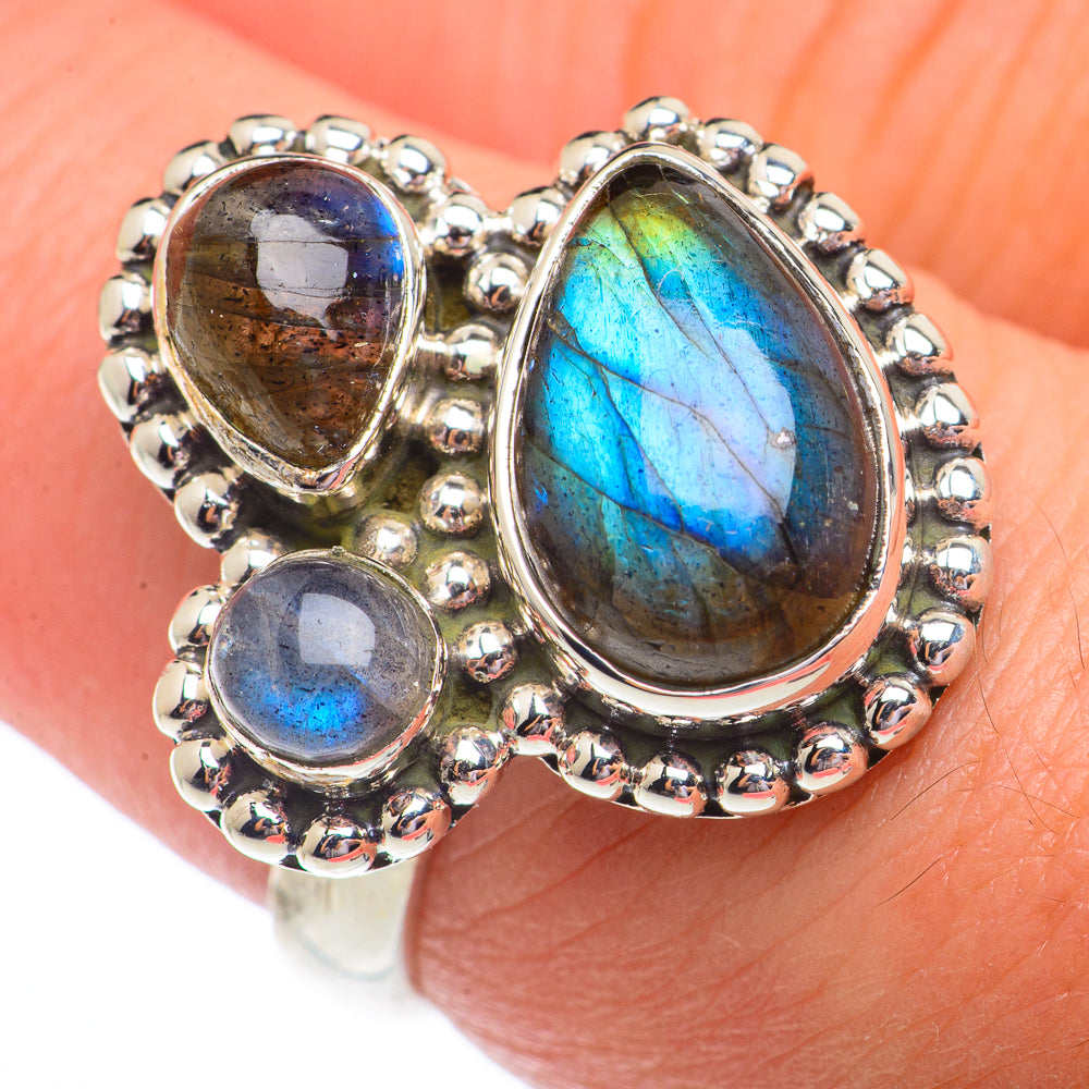 Labradorite Rings handcrafted by Ana Silver Co - RING73482