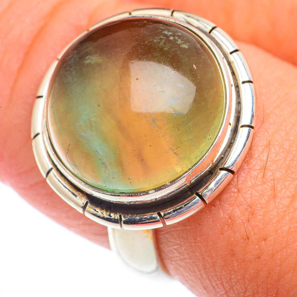 Green Fluorite Rings handcrafted by Ana Silver Co - RING73483