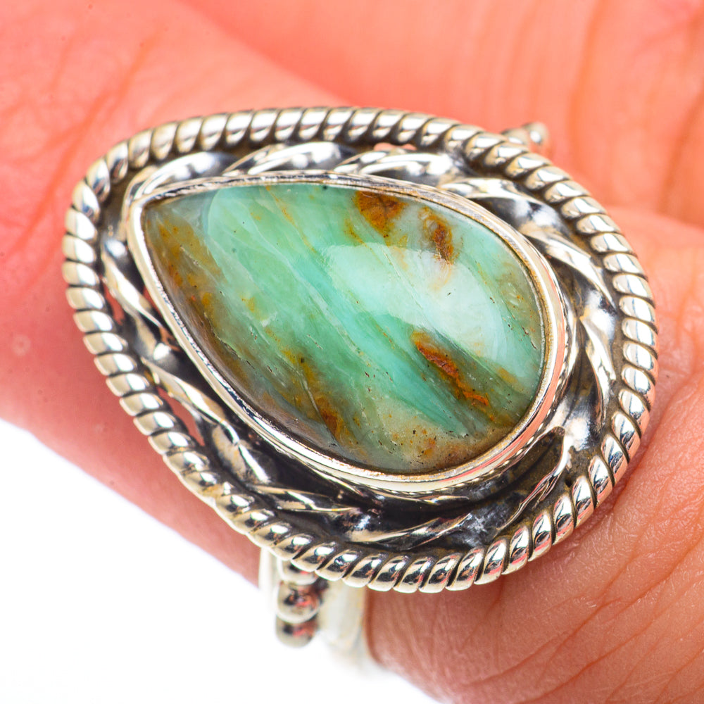 Peruvian Opal Rings handcrafted by Ana Silver Co - RING73484