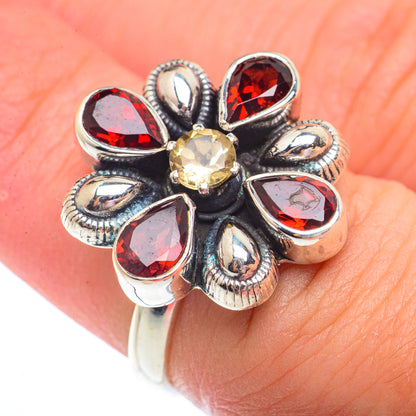 Garnet, Citrine Rings handcrafted by Ana Silver Co - RING73496