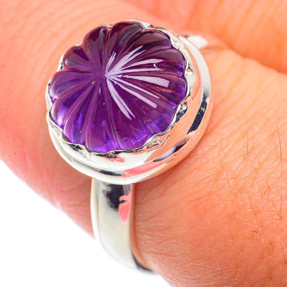 Amethyst Stalactite Rings handcrafted by Ana Silver Co - RING73501