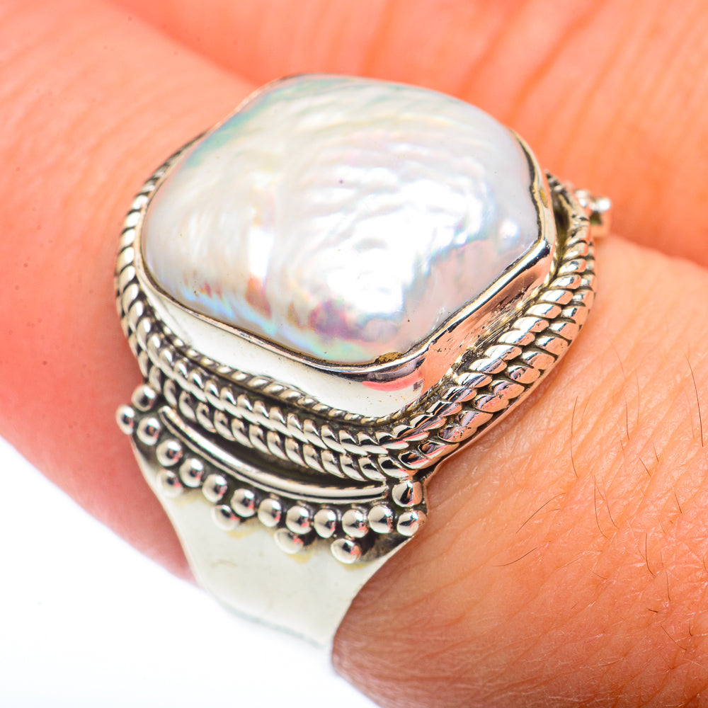 Mother Of Pearl Rings handcrafted by Ana Silver Co - RING73511