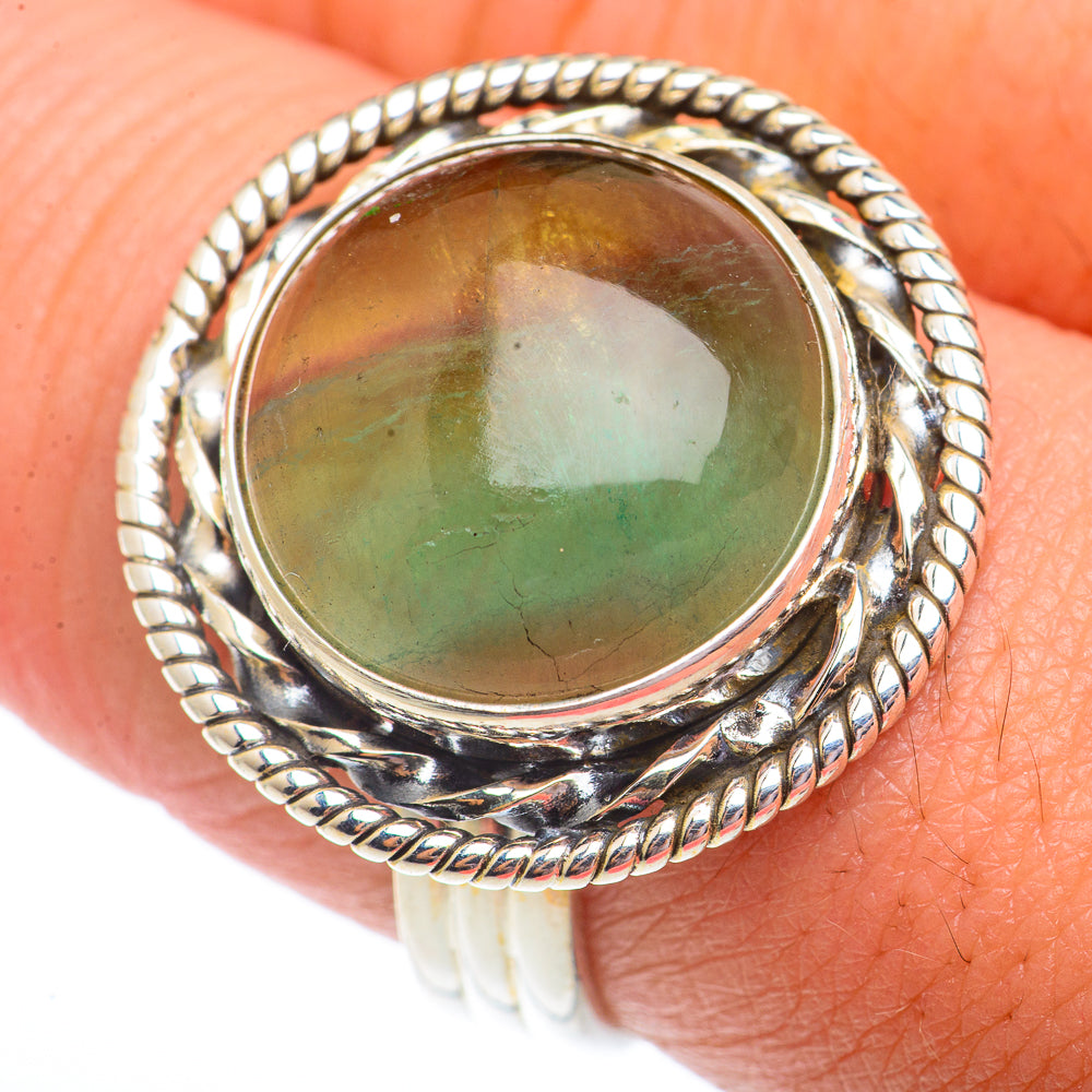 Green Fluorite Rings handcrafted by Ana Silver Co - RING73514