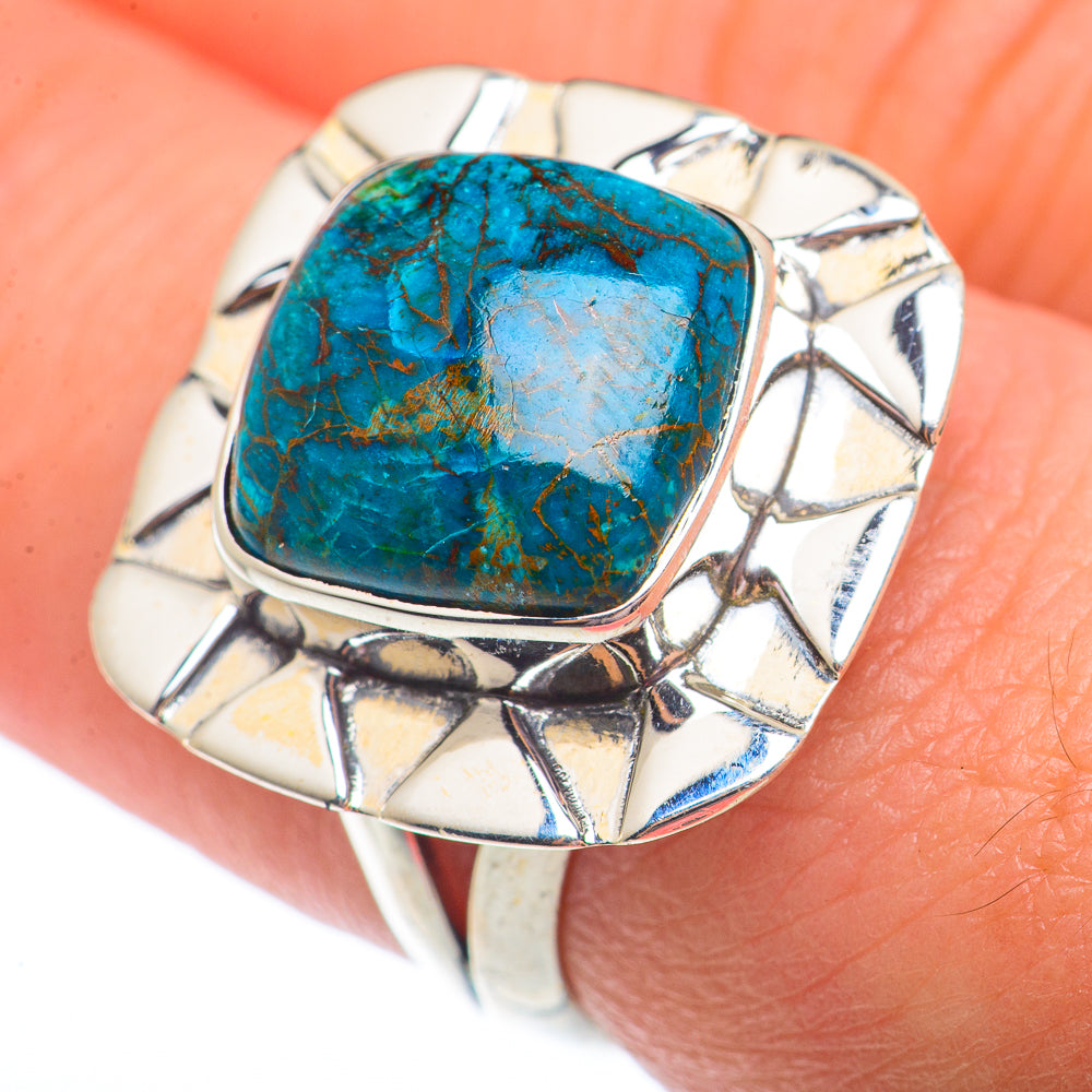 Chrysocolla Rings handcrafted by Ana Silver Co - RING73524