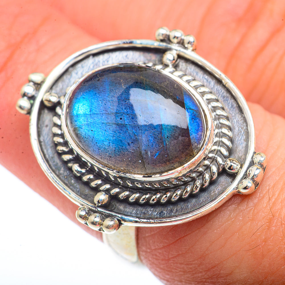 Labradorite Rings handcrafted by Ana Silver Co - RING73525