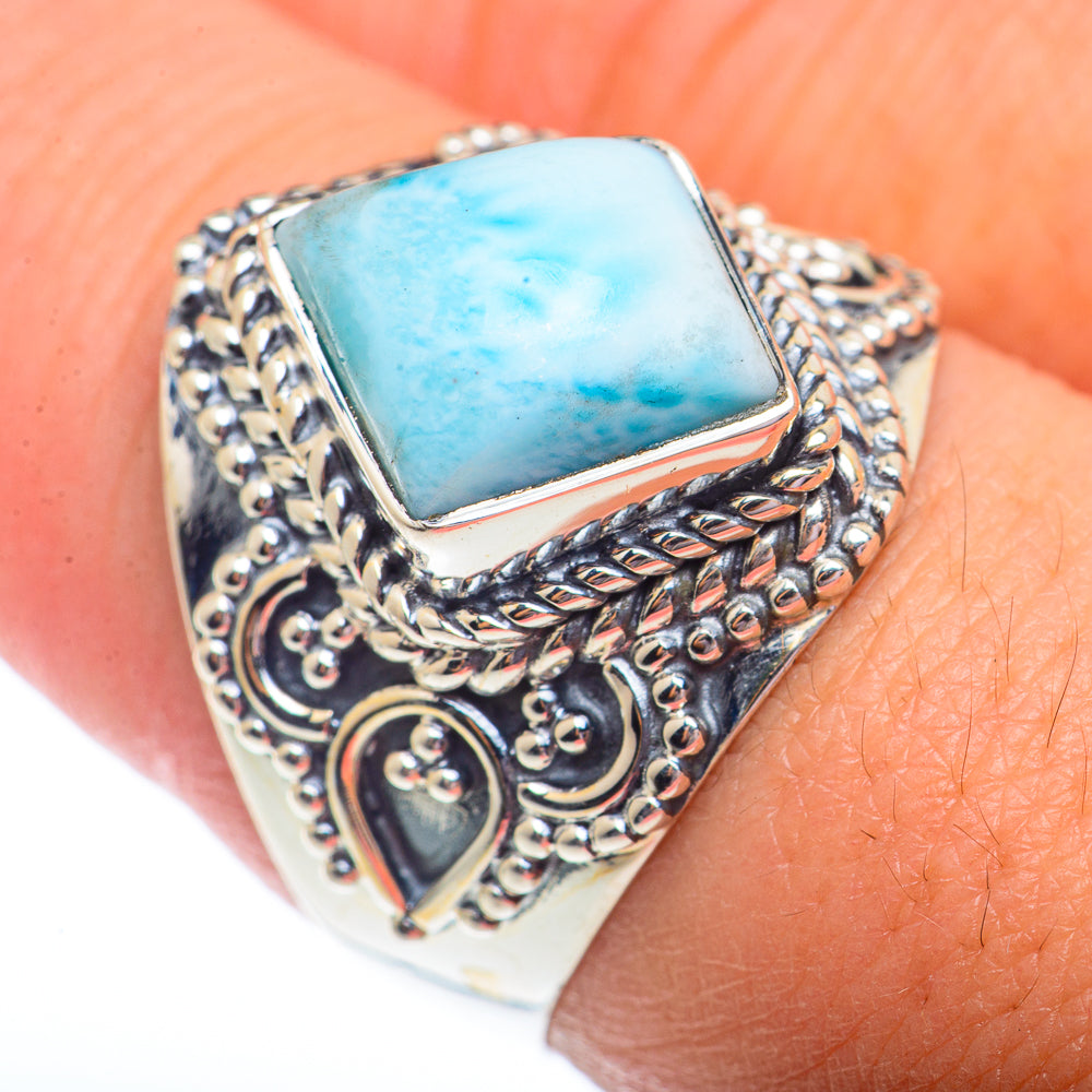 Larimar Rings handcrafted by Ana Silver Co - RING73526