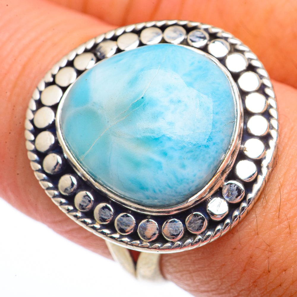 Larimar Rings handcrafted by Ana Silver Co - RING73530