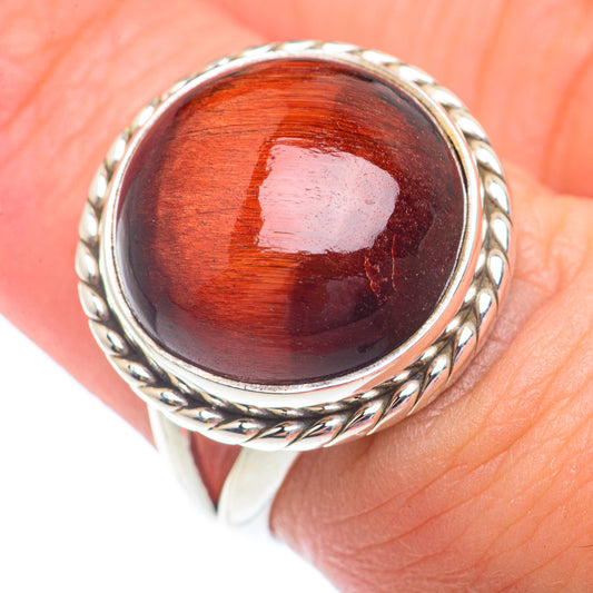 Red Tiger Eye Rings handcrafted by Ana Silver Co - RING73539