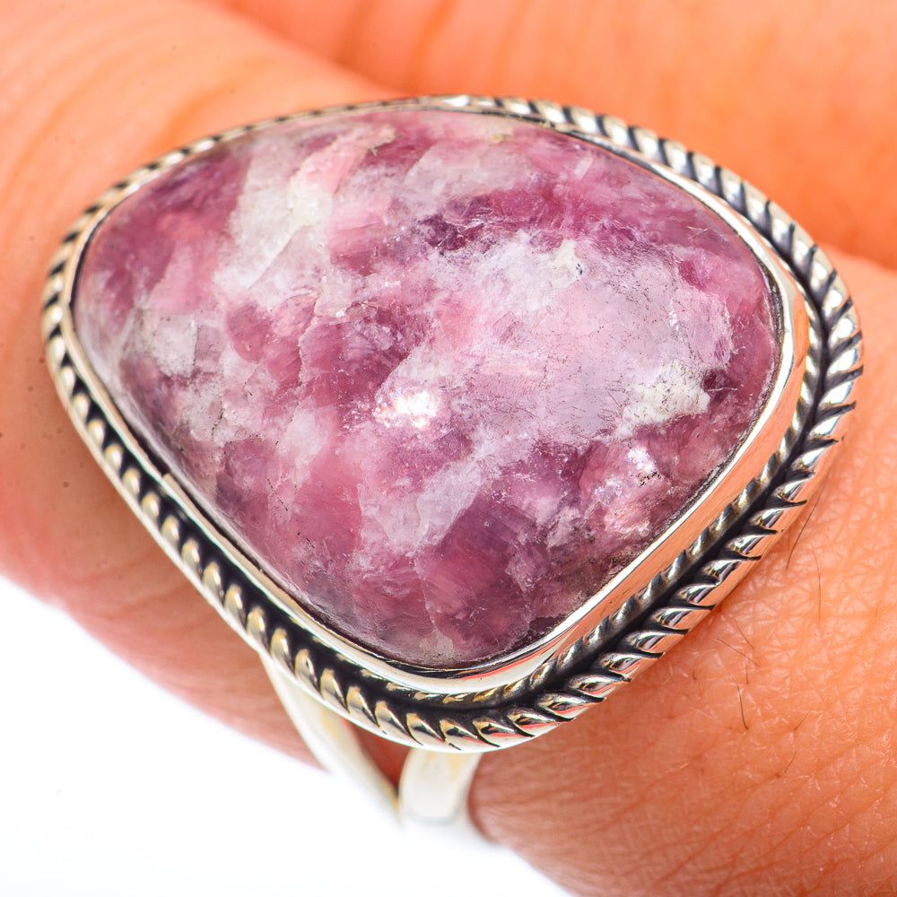 Lepidolite Rings handcrafted by Ana Silver Co - RING73544