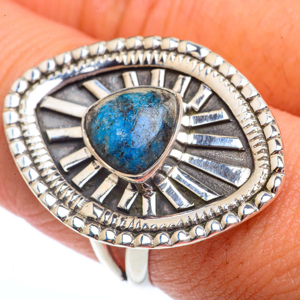 K2 Blue Azurite Rings handcrafted by Ana Silver Co - RING73572