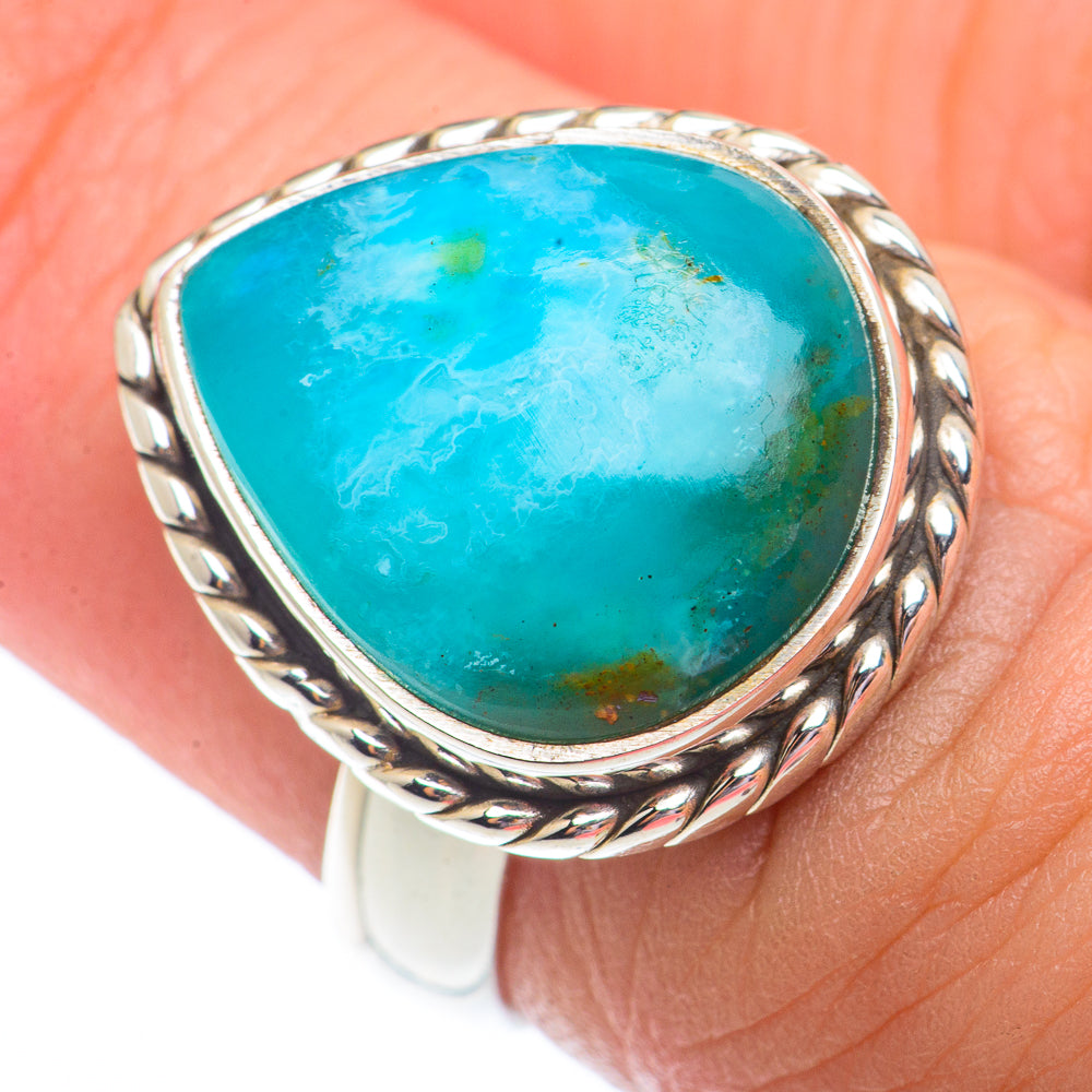 Chrysocolla Rings handcrafted by Ana Silver Co - RING73575