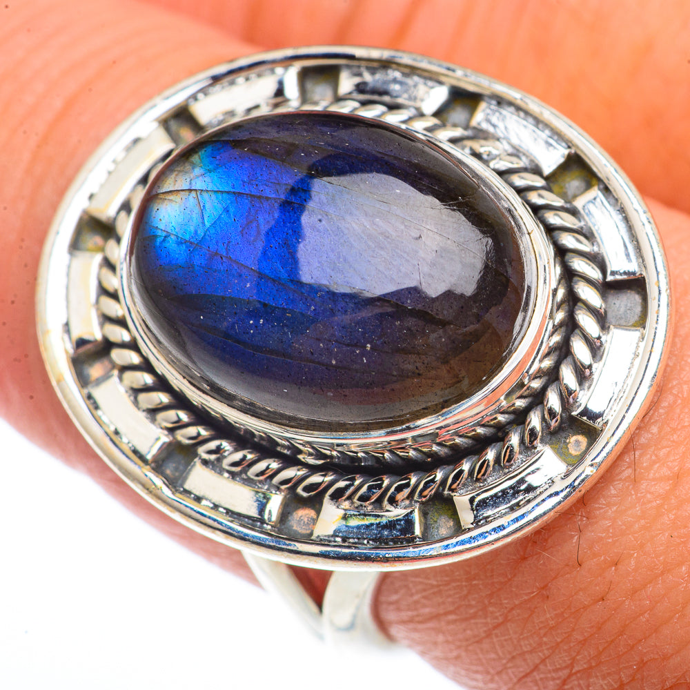 Labradorite Rings handcrafted by Ana Silver Co - RING73576