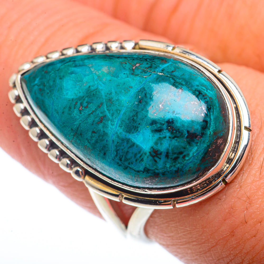 Chrysocolla Rings handcrafted by Ana Silver Co - RING73578