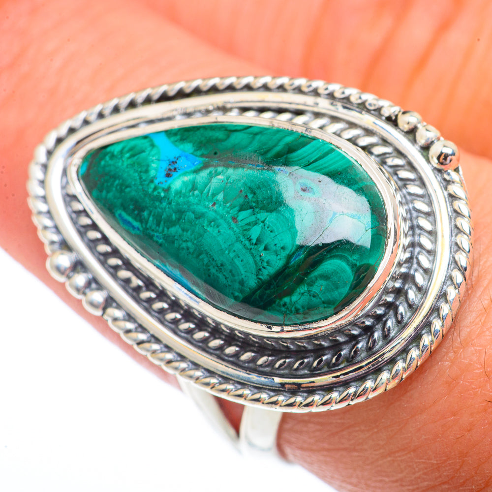 Chrysocolla Rings handcrafted by Ana Silver Co - RING73581