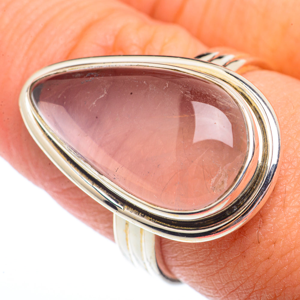 Rose Quartz Rings handcrafted by Ana Silver Co - RING73594