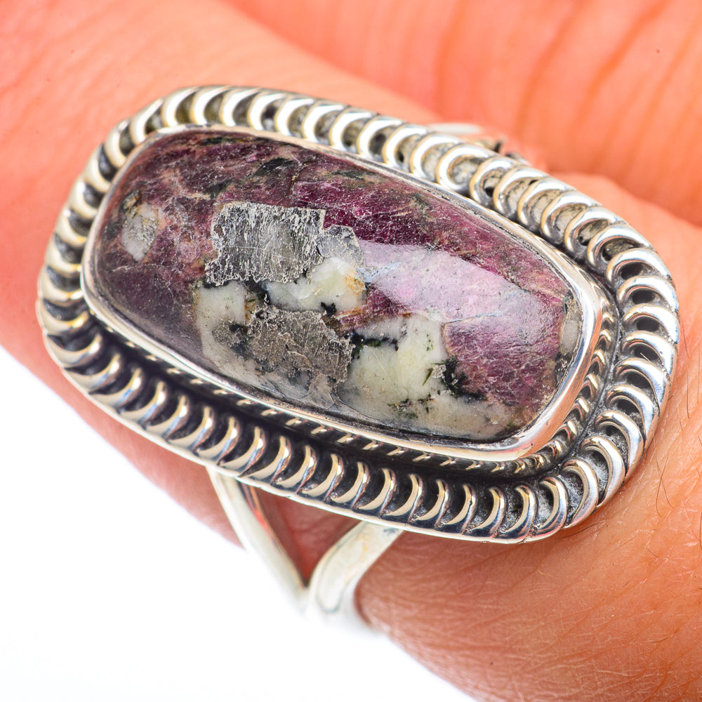 Russian Eudialyte Rings handcrafted by Ana Silver Co - RING73595