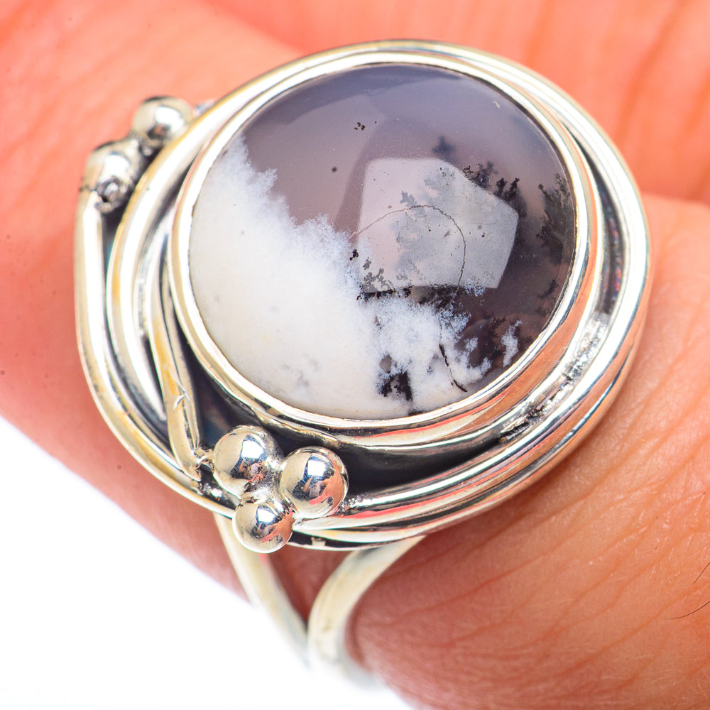 Dendritic Opal Rings handcrafted by Ana Silver Co - RING73604