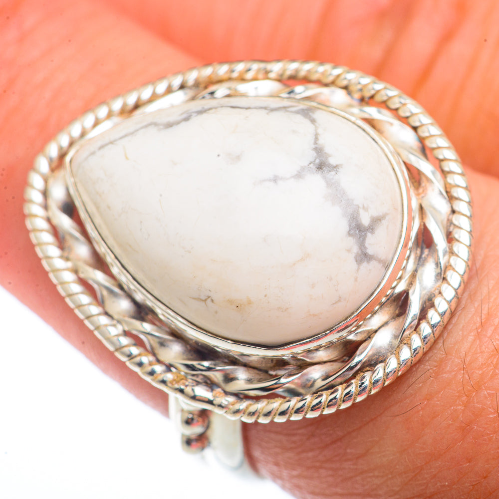 Howlite Rings handcrafted by Ana Silver Co - RING73605