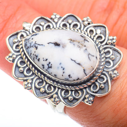 Dendritic Opal Rings handcrafted by Ana Silver Co - RING73608