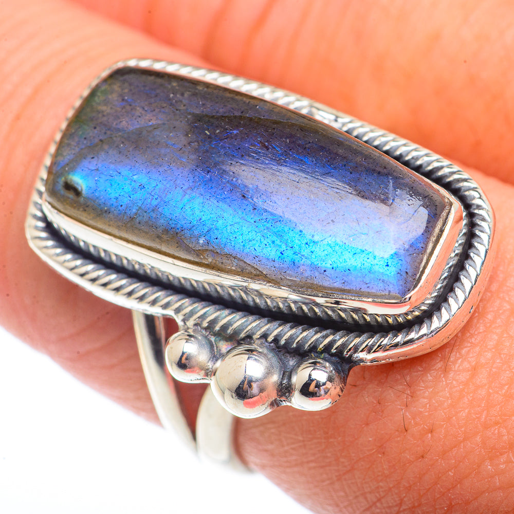 Labradorite Rings handcrafted by Ana Silver Co - RING73616