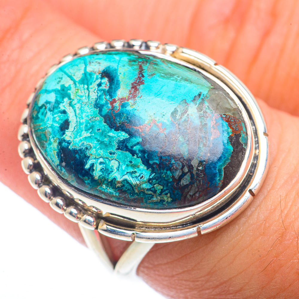 Chrysocolla Rings handcrafted by Ana Silver Co - RING73617