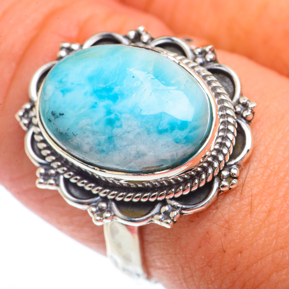 Larimar Rings handcrafted by Ana Silver Co - RING73618