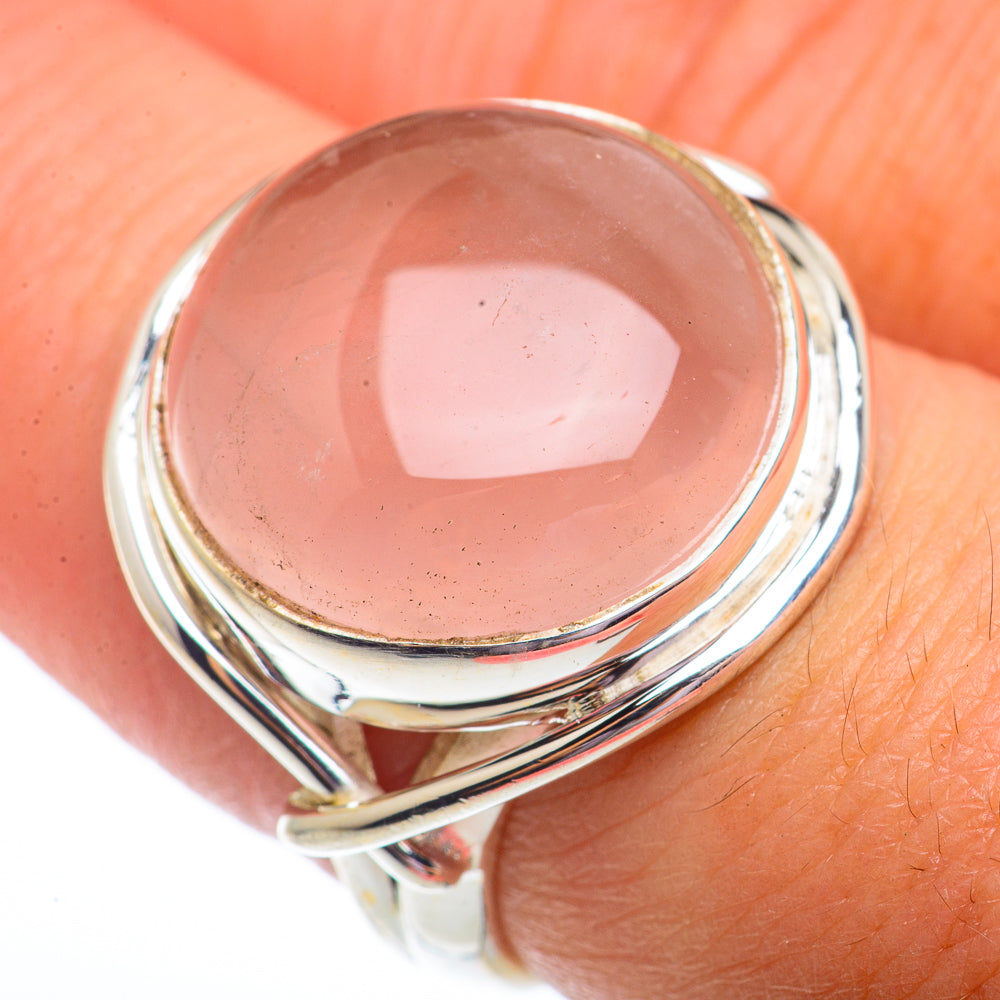 Rose Quartz Rings handcrafted by Ana Silver Co - RING73638