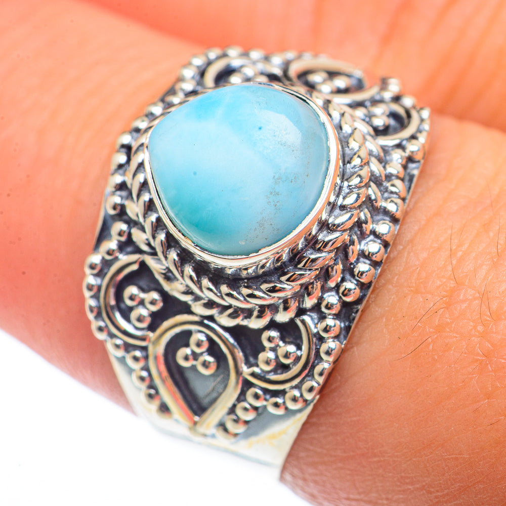 Larimar Rings handcrafted by Ana Silver Co - RING73663
