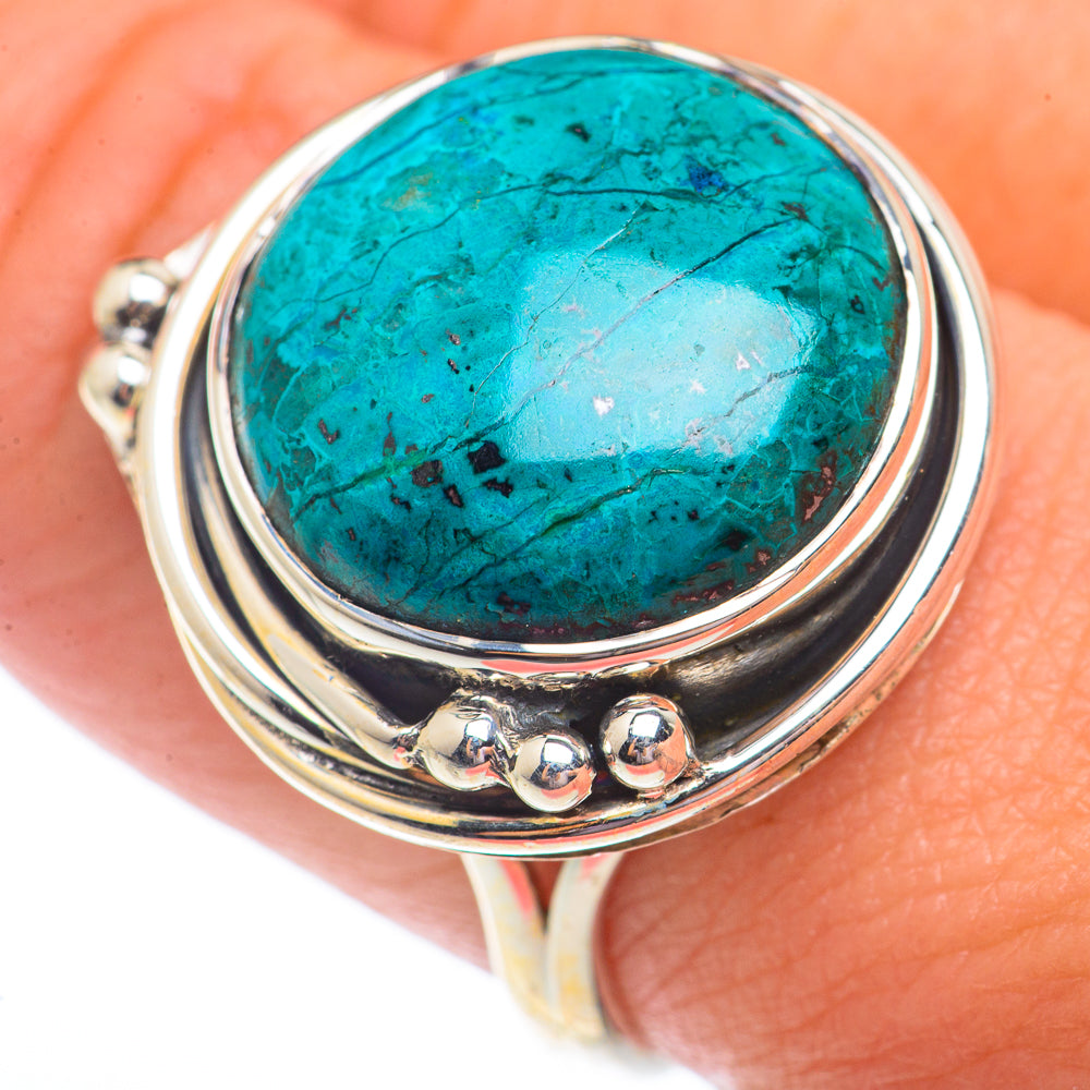 Chrysocolla Rings handcrafted by Ana Silver Co - RING73664