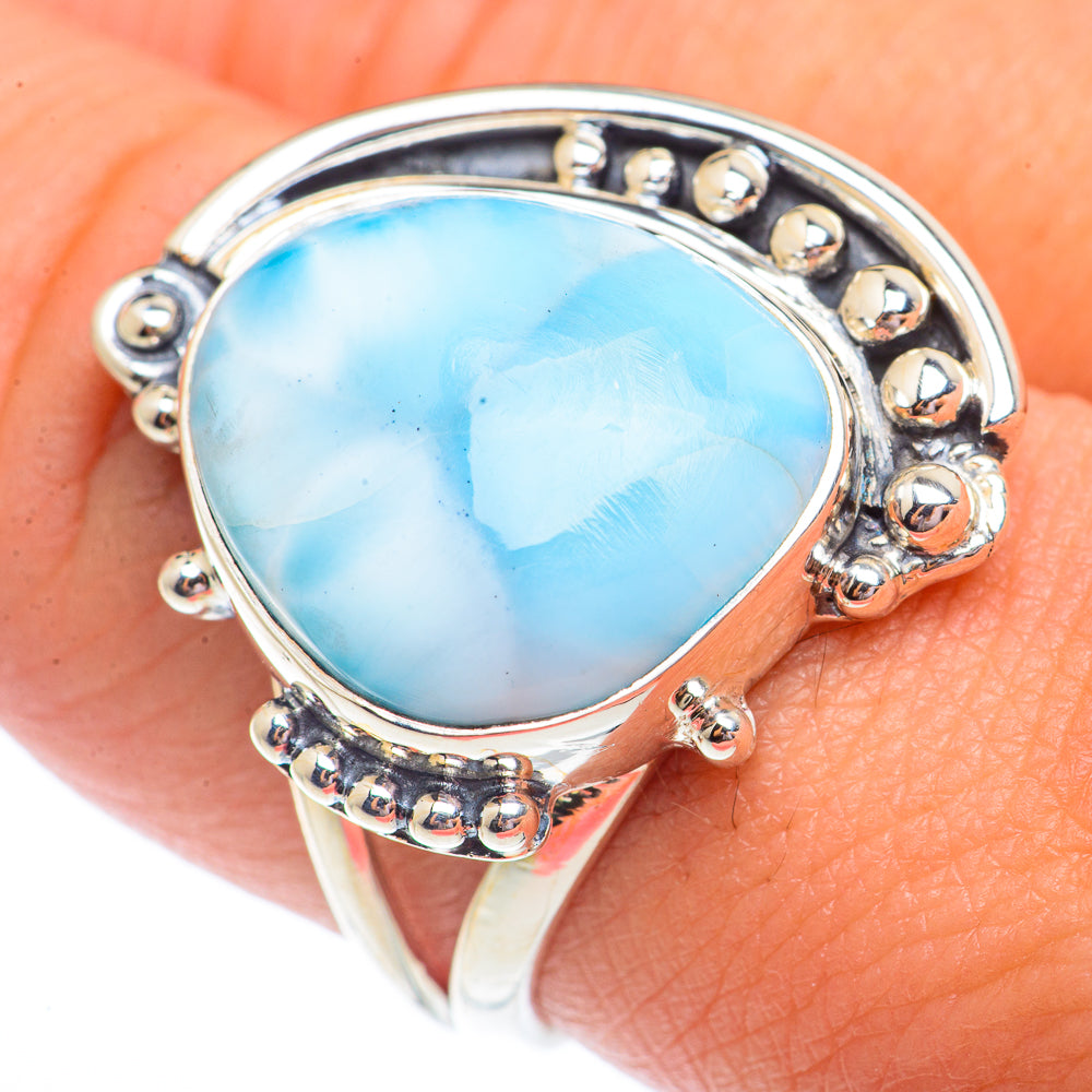 Larimar Rings handcrafted by Ana Silver Co - RING73669