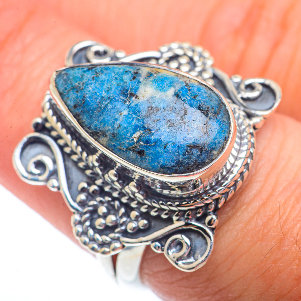K2 Blue Azurite Rings handcrafted by Ana Silver Co - RING73670