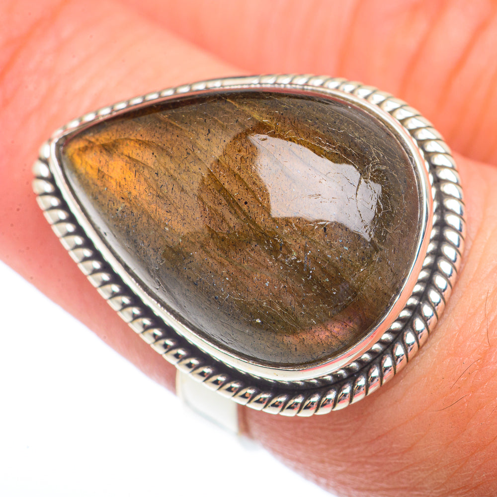 Labradorite Rings handcrafted by Ana Silver Co - RING73678