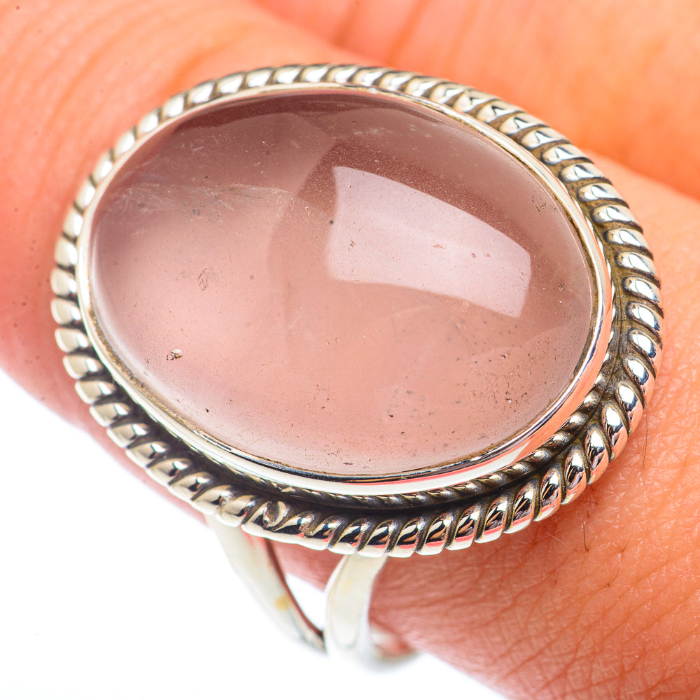 Rose Quartz Rings handcrafted by Ana Silver Co - RING73682