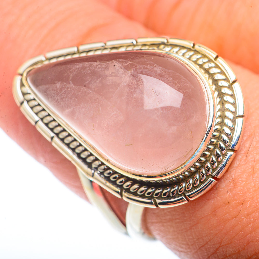 Rose Quartz Rings handcrafted by Ana Silver Co - RING73684