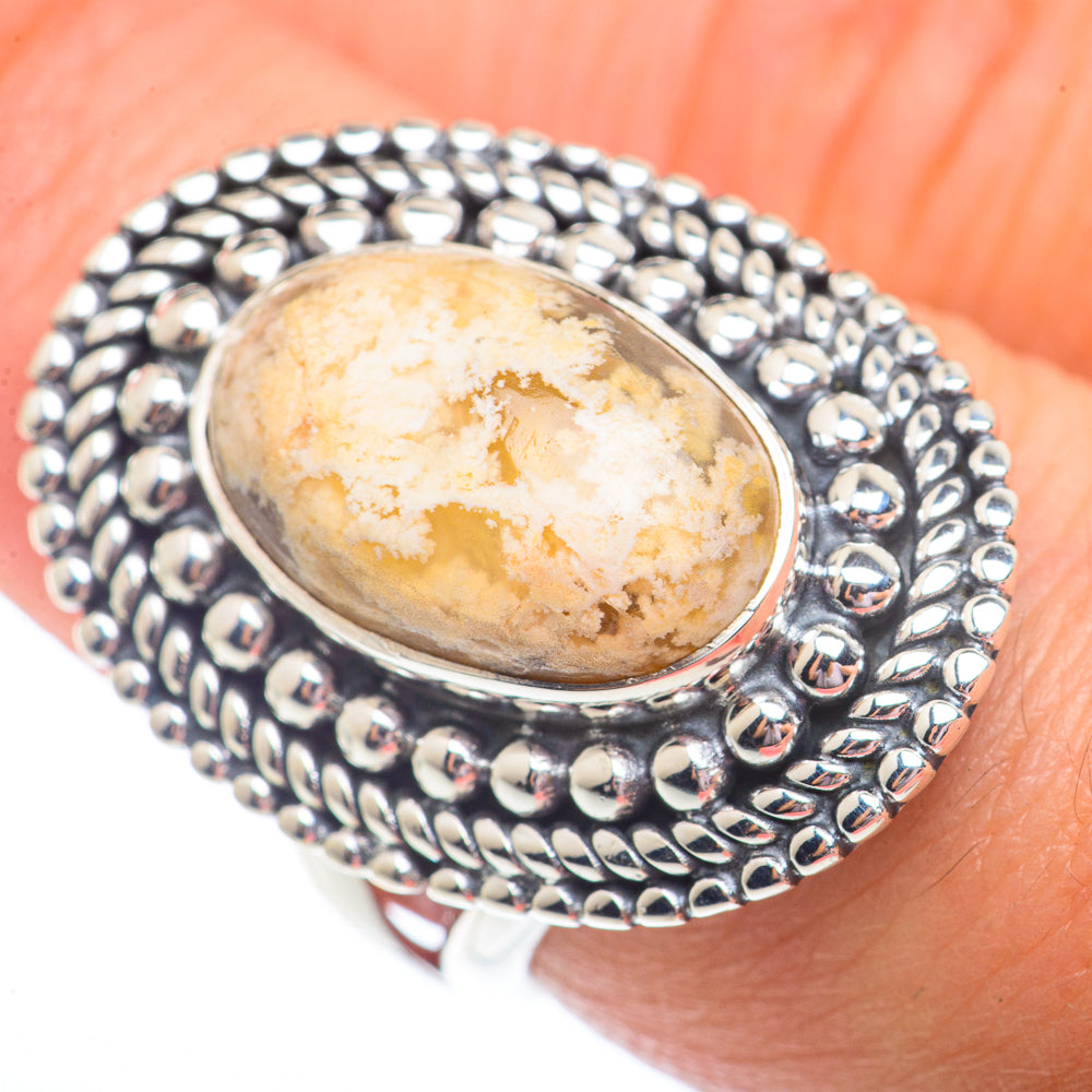 Scolecite Rings handcrafted by Ana Silver Co - RING73700