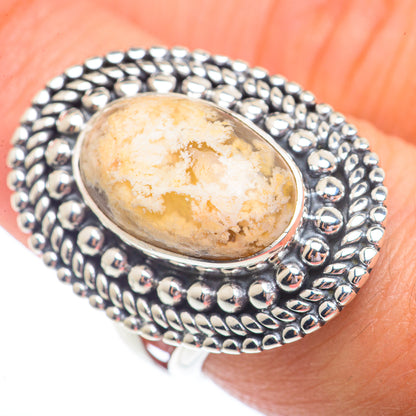 Scolecite Rings handcrafted by Ana Silver Co - RING73700
