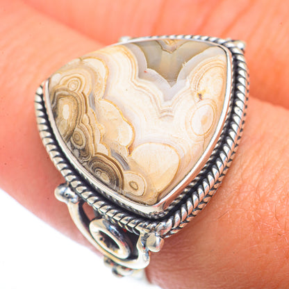 Laguna Lace Agate Rings handcrafted by Ana Silver Co - RING73701